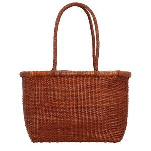 Dragon Diffusion B Weave Small Leather Shoulder Bag, Brown